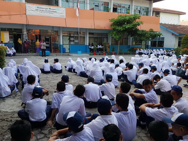 Dihadapan Murid YLPI, Polresta Minta Hindari Narkoba